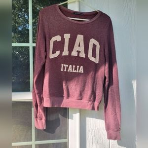 Wildfox Ciao Italia Baggy Beach Jumper XS EUC